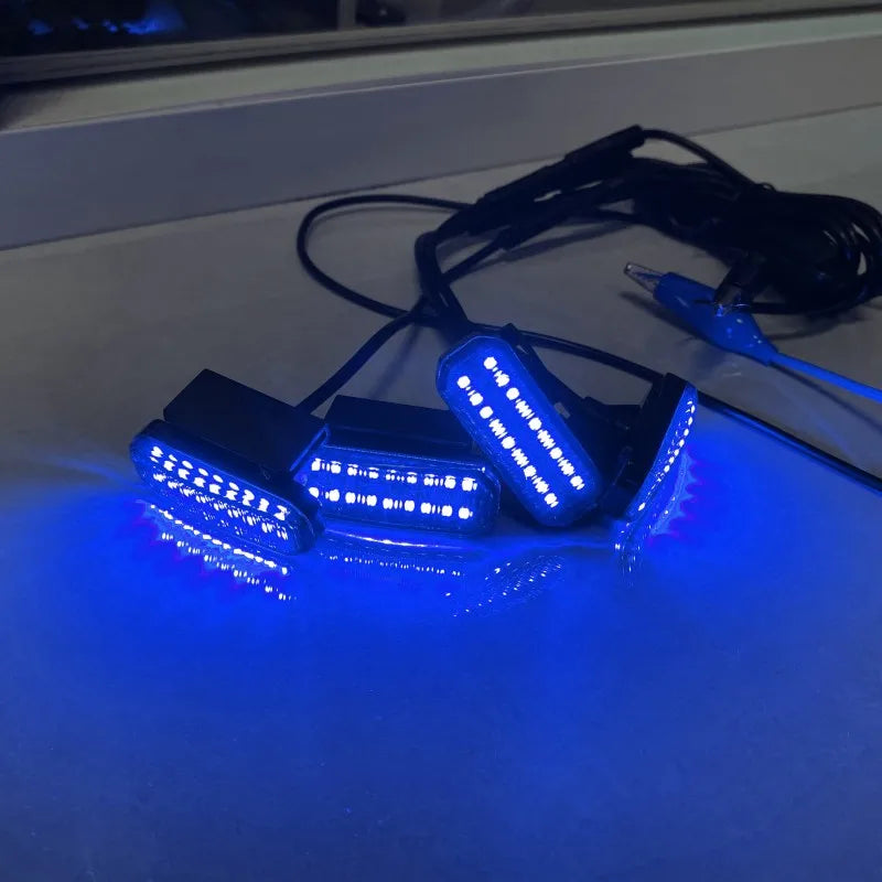 18LED Front Grille Light For Nissan Navara/Terra Car Daytime Running Light Wheel Eyebrow Lamp For Pickup Offroad 12V
