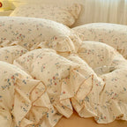 Bonenjoy Lace Duvet Cover Printed Home Quilts Cover Ruffles Comforter Covers Adults Kids Room Bedding (Pillowcase Need Order)