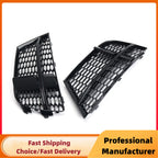 1Pair Car Fog Light Racing Grille For AUDI A3 8V S-line Sedan Sportback Convertible 2017-2019 Front Bumper Fog Lamp Grill Cover
