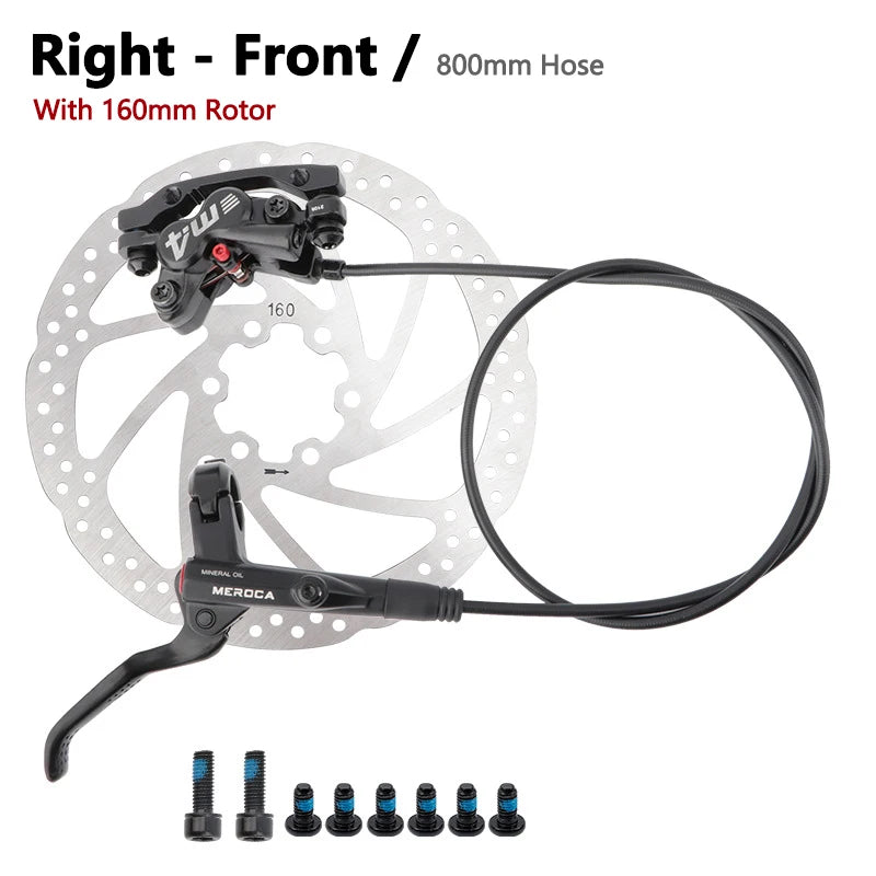 4-Piston MTB Hydraulic Disc Brake Set Alloy Lever & Caliper Front/Rear Left/Right