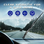 For Dodge Journey 2008-2018 Car Wiper U-type Soft Rubber Boneless Wiper HD Quiet Durable Automotive Wiper 24"+18"
