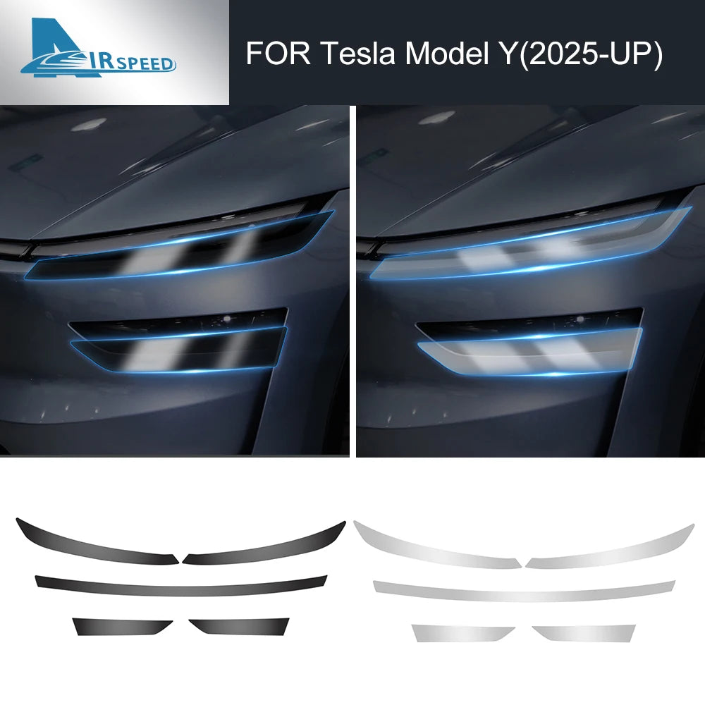 PPF Car Paint Protection Headlight Film for Tesla Model Y Juniper 2025-up Transparent Protective B-pillar Tail light Film