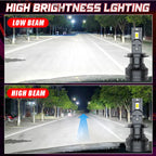 Dualvision 2PCS Car Lights H7 H4 H1 H8 H9 H11 9006 9005 9012 Super Bright LED Headlights High Low Beam Fog Light 6000K White 12V