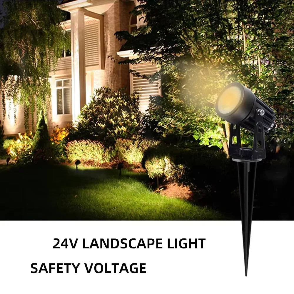 Led Garden Lights Outdoor Lawn Lamp Safety Low Voltage Street Lights IP65 Waterproof 2/4/6/12 in 1 Landscape Lighting Warm White
