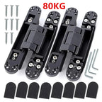 2PCS Invisible Door Hinges, Hidden Door Hinges, Hidden Adjustable Cross Wooden Door Outward Opening Hidden Door Hinges