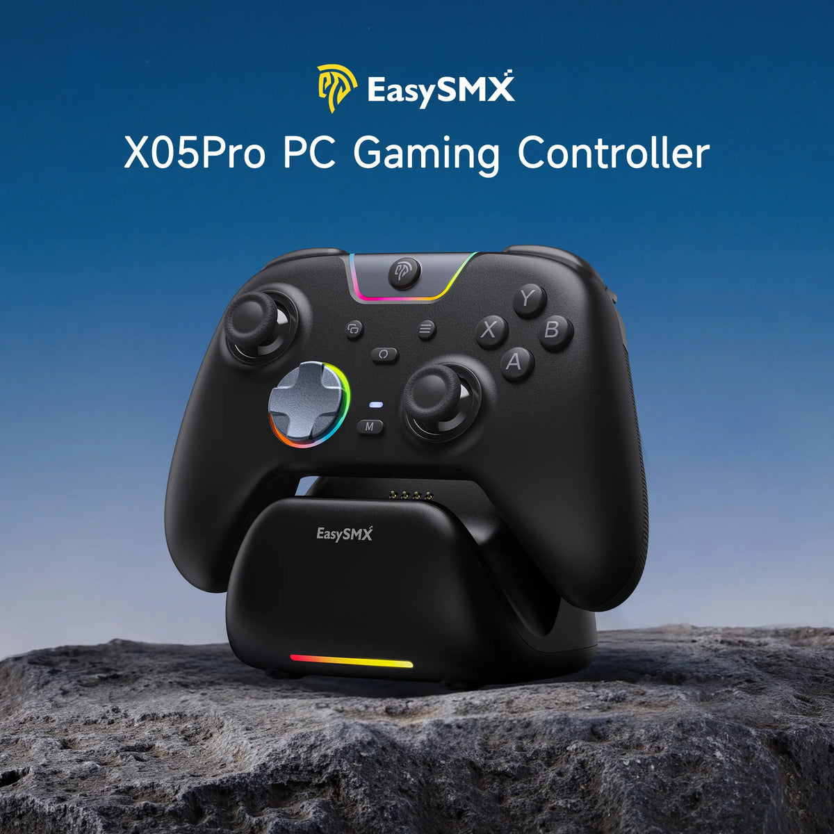 EasySMX X05 Pro Wireless Gaming Controller with Hall Joysticks, 1000Hz Polling Gamepad for PC Nintendo Switch Android and iOS
