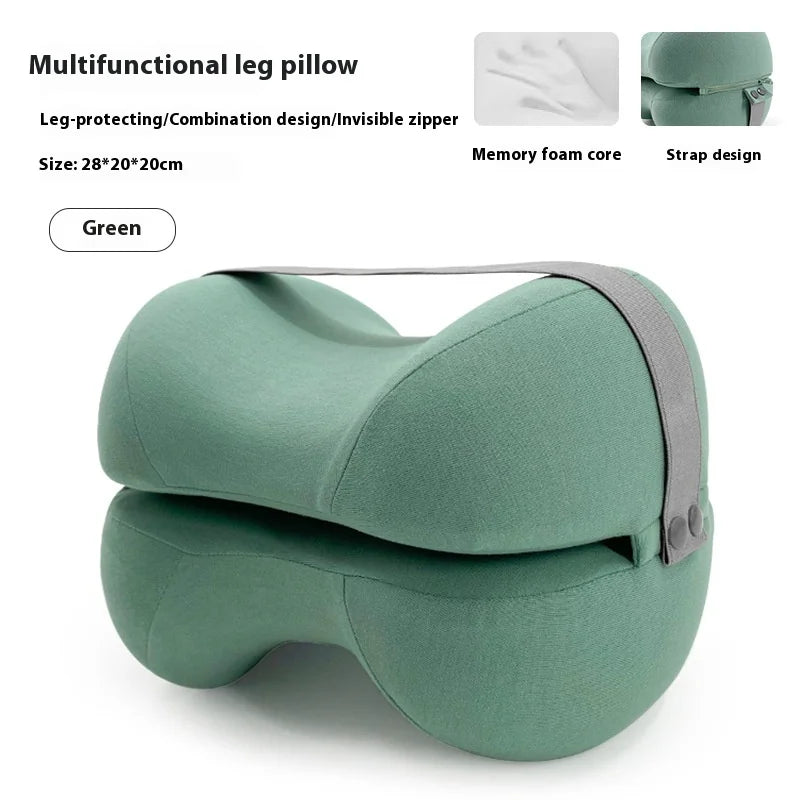 Contoured Knee Pillow for Side Sleepers, Cooling Memory Foam Leg Spacer 1pc 50x30cm