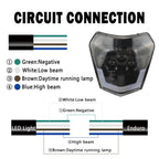 Motorcycle Headlight LED Enduro for KTM EXC XC SX MX XC 125 250 300 450 Universal Supermoto Dirt Bike Motocross Headlights Plate