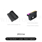 For Tesla Model Y Juniper Fast Charging USB Docing Station with Rainbow Light for Model 3 Highland Retractable Ambient Lighting