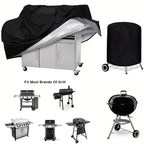 210D Bbq Grill Cover Waterproof Uv & Dust Protection Fits Most Models Durable Outdoor Cooking Accessory For Outdoor Grill