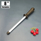8/10/12 Inch Professional Ceramic Knife Sharpener Rod Durable Knife Grinder With Non-Slip Handle Kitchen Knife Sharpening Blade