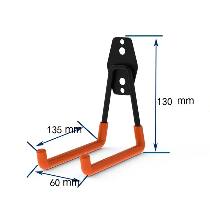 Wall Mount Heavy Duty Metal Hook Garage Organizer Hooks Water Pipe Bicycle Hanger Anti-slip Storage Hook For Ladders Garden Tool