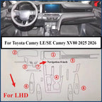 Car TPU Interior Protection Pre-cut Film For Toyota Camry XV80 2025-2026 Gear Panel Center Console Navigation Cover Accessories