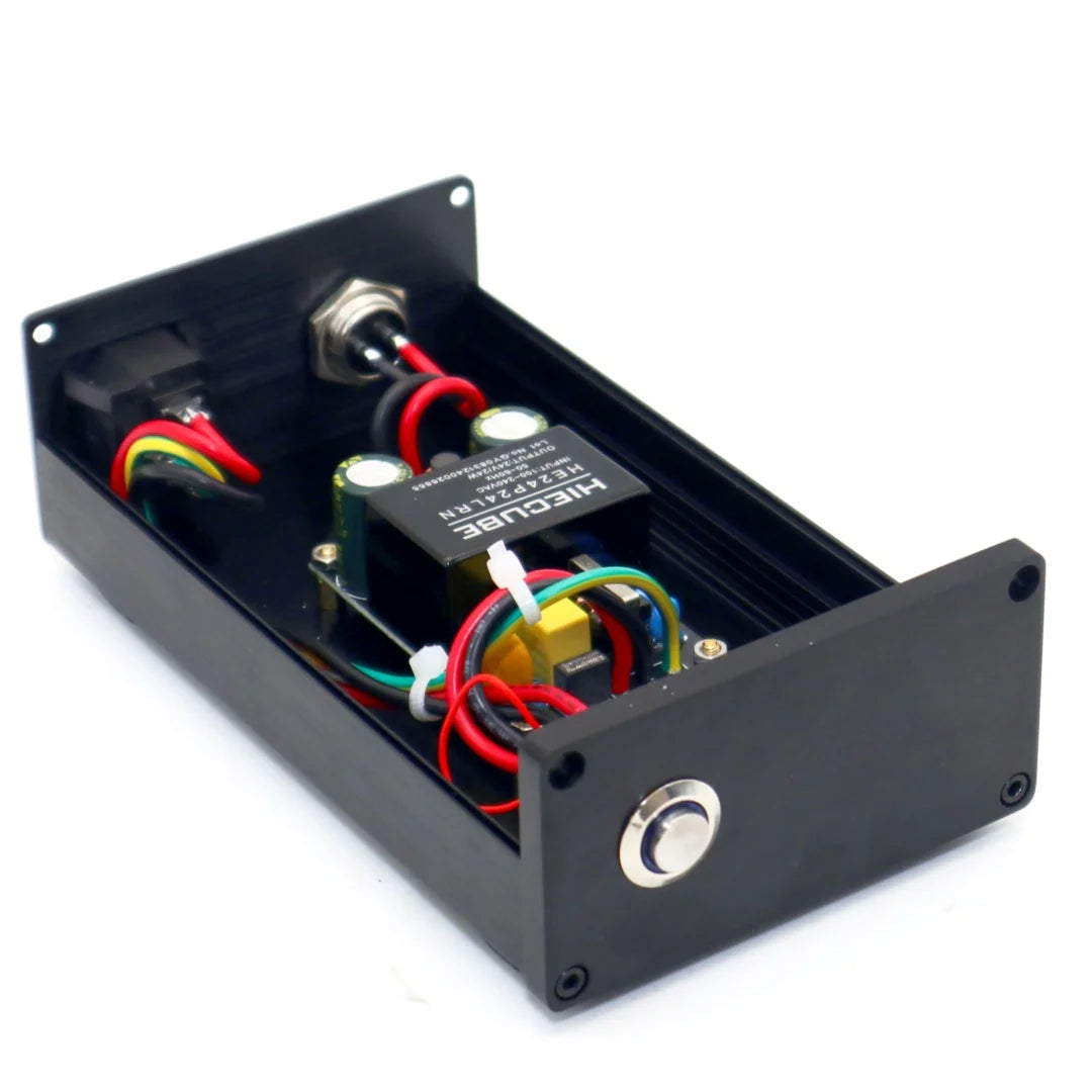 24W AC-DC Switching Power Supply Adapter, Isolated Regulated 5V 9V 12V 24V, Black/Silver