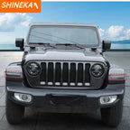 SHINEKA ABS Front Wheel Eyebrow Light Lamp Decoration Cover for Jeep Wrangler JL Gladiator JT 2018-2022 Exterior Accessories