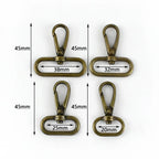5/10Pcs 20-38mm Bronze Metal Buckles O D Ring Buckle Swivel Lobster Clasp Backpack Carabiner Clips Webbing Strap Adjuster Slider