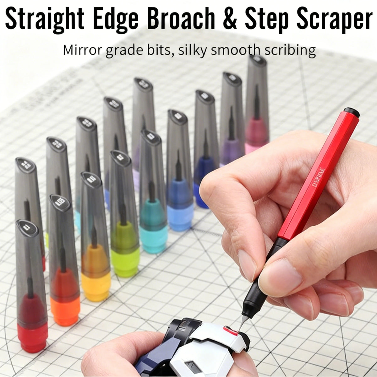 DSPIAE ZPB/GS Series Ultra Precise Scribing Tool Straight Edge Broach / Step Scraper for Gunpla Model Detailing Tools Hobby DIY