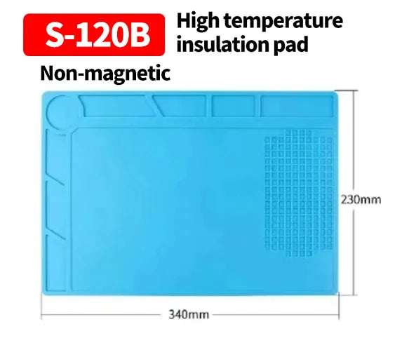 ESD Insulation Heat-resistant Repair Silicone Pad for Parts and Tool Storage Welding BGA Soldering Station Repair Work Pad Tool