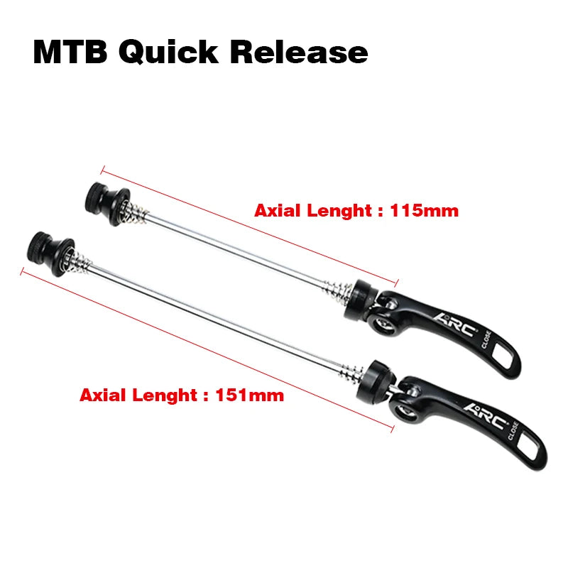 ARC Bike Skewers Alloy CNC Quick Release Skewers Front 100mm Rear 135mm Road MTB Mountain QR Axle For Bicycle Hub Parts