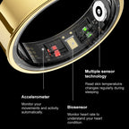 R09 Smart Ring with Charging Case, Heart Rate SpO2 Temp Monitor, 5ATM, Android iOS