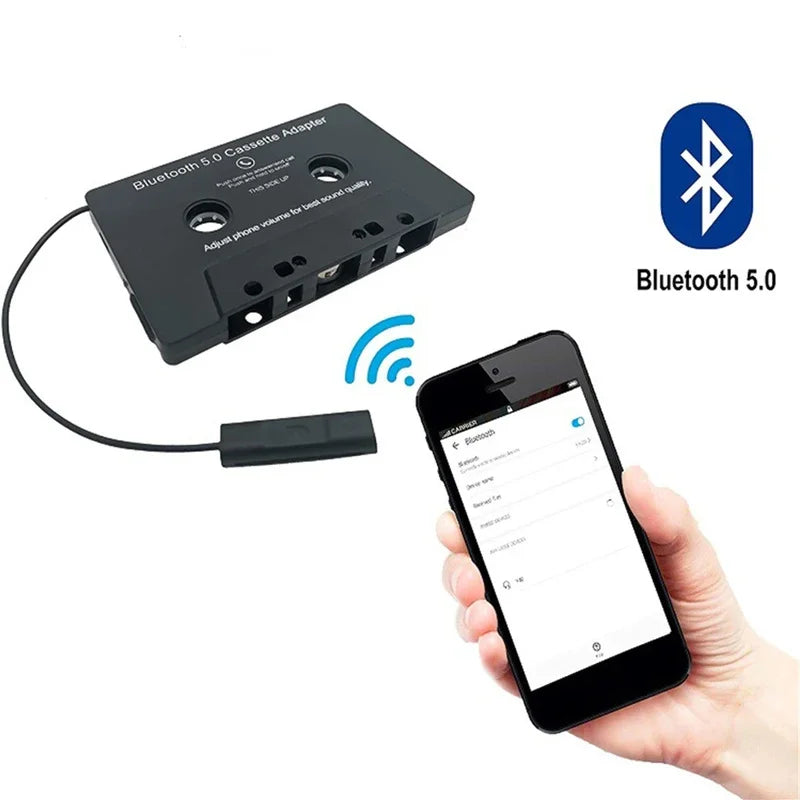 Bluetooth 5.0 voiture Audio stéréo Cassette véhicule Bluetooth bande Cassette lecteur voiture MP3 mains libres Phonebook pour Ip