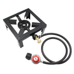 Tomshoo 8KW Gas Boiling Ring Cast Iron Burner Large LPG Stove Outdoor Cooker Iron Frame Portable Fire Control Stove Camp Supply