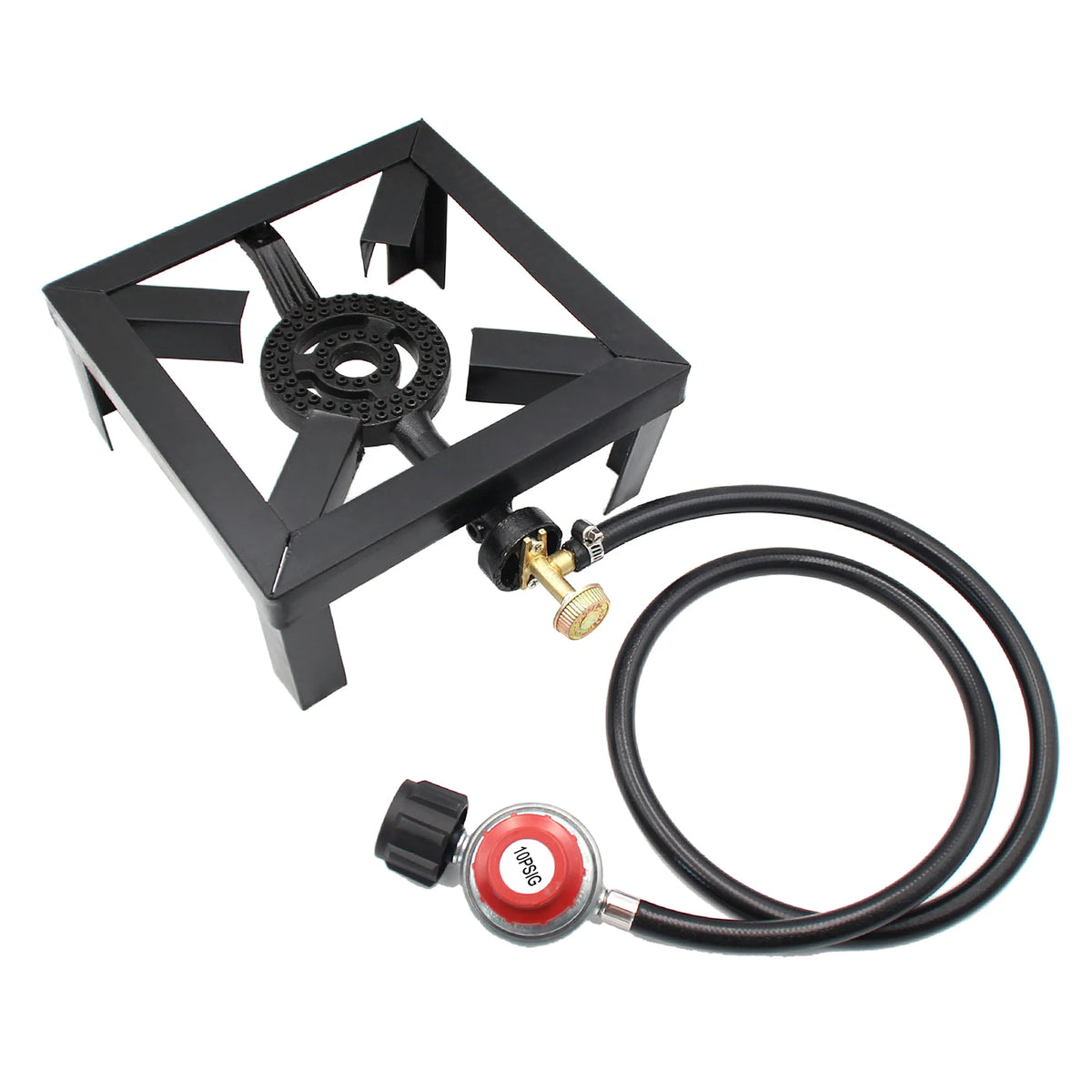 Tomshoo 8KW Gas Boiling Ring Cast Iron Burner Large LPG Stove Outdoor Cooker Iron Frame Portable Fire Control Stove Camp Supply