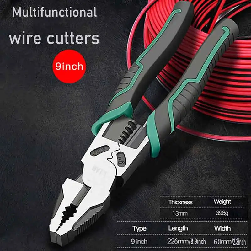 Multifunctional Heavy Duty Alloy Wire Cutters Diagonal Needle Nose Pliers Hardware Tools Universal Electrician Wire Pliers Set