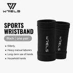 WRELS 1 Pair Compression Wrist Sleeves Half Finger Gloves with Thumb Hole Wrist Support Palm Wrap for Gym Fitness Weightlifting