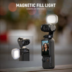 NEEWER Magnetic Auxiliary Light Compatible with DJI OSMO Pocket 3 Gimbal Camera Creator Combo, Rechargeable Mini LED Fill Light