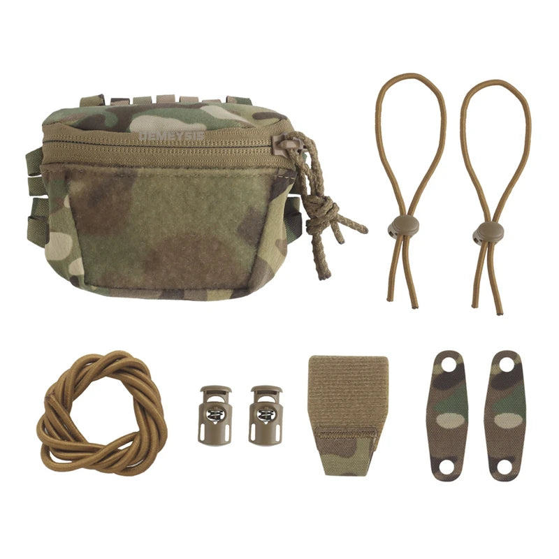 Tactical Helmet Pouch Night Vision Battery Box Storage Bag Rear Counterweight Pouch Helmet Mounted Tactical Lights Tools Pouch