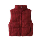 Women's Beige Sleeveless Vest Jacket Knitted Solid Outwear Waistcoat Streetwear Fashion 2026 Inszart Coat