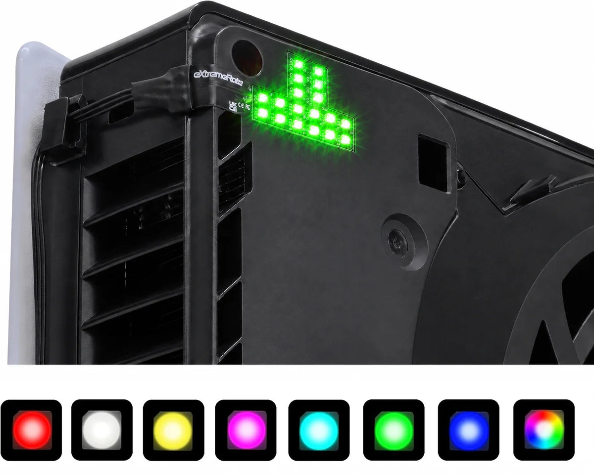 Elevate Your PS5: Dazzling RGB LED Logo Kit, 7 Colors, 40 Effects