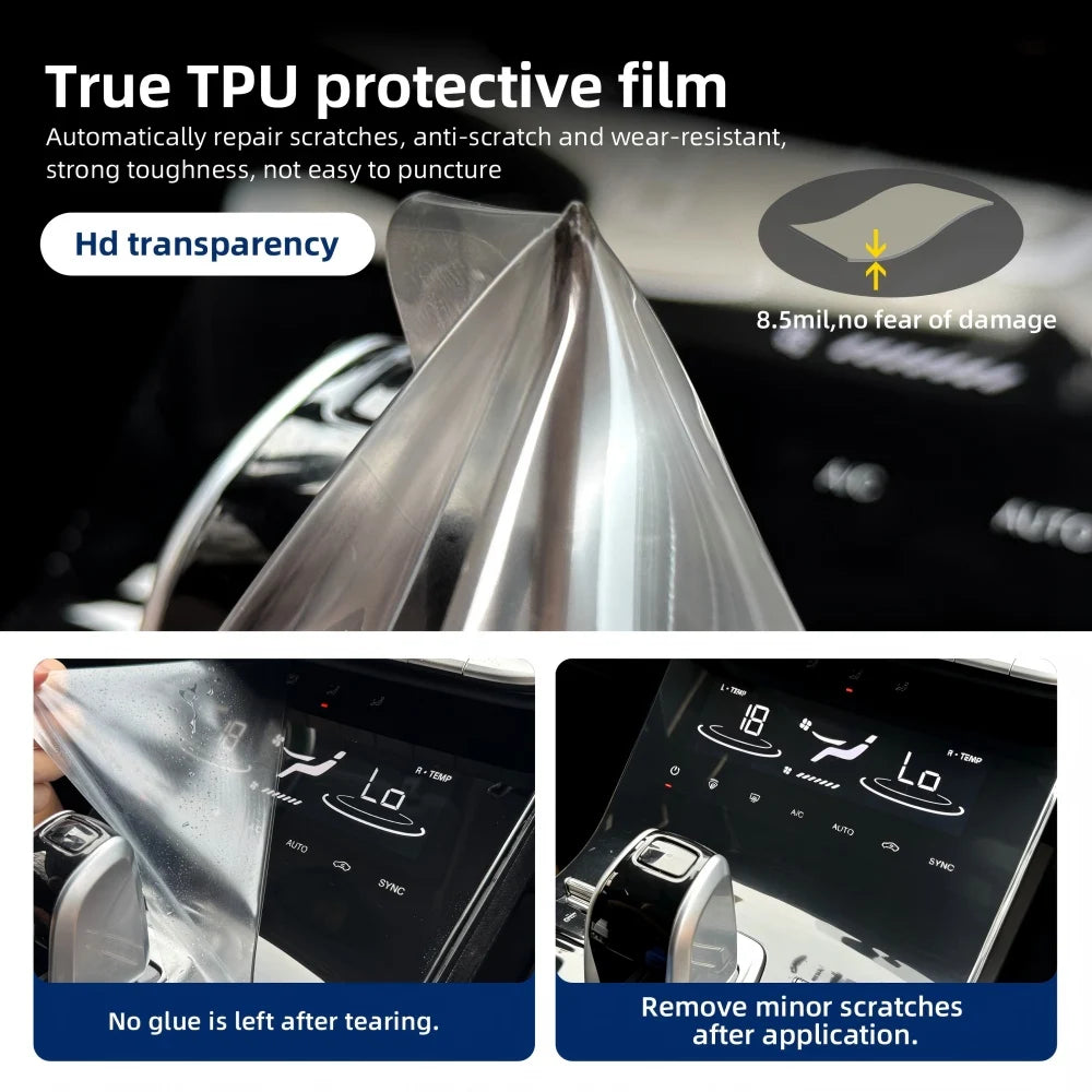 For GWM TANK 500 2023 2024 TPU Protective Film Clear Car Interior Center Console Gear Panel Transparent Anti-scratch Accessories