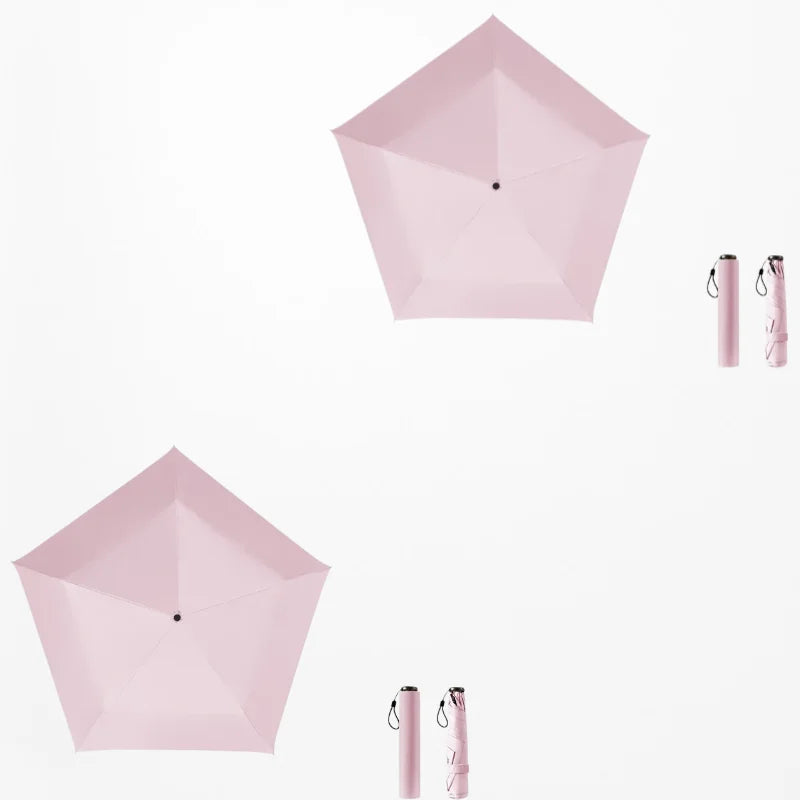 2-in-1 UV Protection Mini Folding Travel Umbrella, Ultralight Pocket Rain Umbrella, 1pc