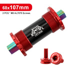 Ceramic Bearing Bicycle Bottom Bracket 68*103 107 110 113 119 122mm Square Titanium Axle Road Mountain Bike Central Axis BB Sets