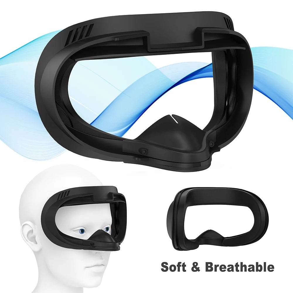 PU Leather Replacement Widen 3D Shaped Facial Interface Bracket Accessories For Oculus Quest 2 Breathable Sweat Guard Face Pad