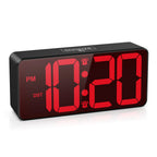 ORIA Digital Alarm Clock Battery Powered LED Alarm Clock Large Display Small Clock With Dual Alarm，DST, Snooze for Home Office