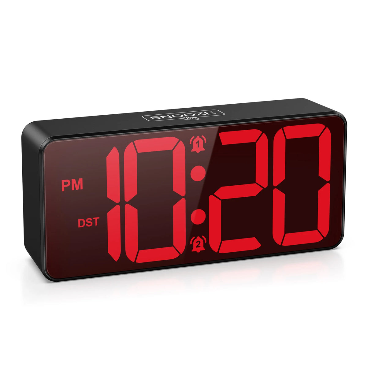 ORIA Digital Alarm Clock Battery Powered LED Alarm Clock Large Display Small Clock With Dual Alarm，DST, Snooze for Home Office