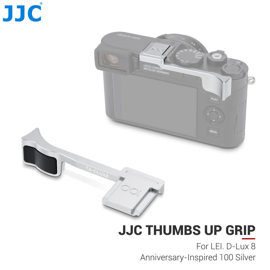 JJC Aluminum Alloy Metal Thumb Grip for Leica D-LUX8 Camera with Hot Shoe Cover Protector Thumb Grip Holer