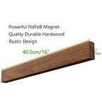Walnut 16 inch Magnetic Knife Holder for Wall, Knife Magnetic Strip, Knife Magnet, Magnet Knife Holder Strip, Magnetic Holder