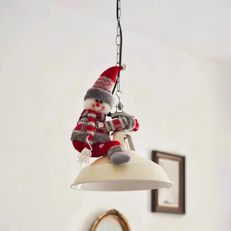 Santa Claus Christmas atmosphere, chandelier decoration, cute Santa Claus curtain buckle, Christmas pendant, gift decoration