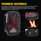 Car Rear LED Tail Lights For Jeep Wrangler CJ TJ YJ 1998-2006 Universal 'X'Shape Design Smoked 12v Drl Modified Brake Tail Lamp