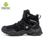 RAX Waterproof Hiking Shoes Men Winter Outdoor Sneakers for Men Snow Boots Plush Mountain Snowboots Outdoor Tourism Jogging Shoe
