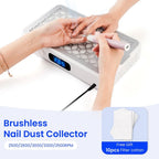 Professional Turbo Vacuum Cleaner Brushless Nail Dust Collector Two Hands Strong Suction Nail Dust Extractor with Double Fans