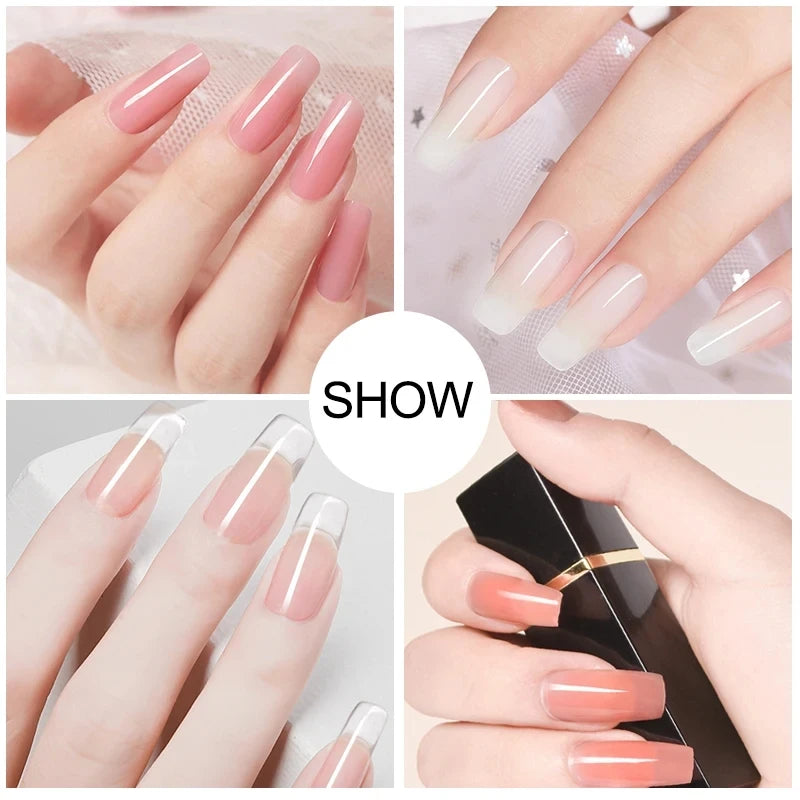 Nail Extension Gel Kit with Slip Solution, UV Builder Gel Nail Art Manicure Set, Style ZYD41