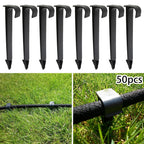 50pcs DN16 C-Type Ground Stakes For PE Pipe Drip Irrigation Hose Tube Holder Ground Stakes Irrigation Tube Holder Spike Pegs
