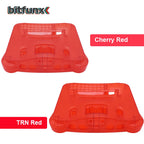 Bitfunx Replacement Plastic Shell Translucent Case for N64 Nintendo 64 Replacement Case Transparent Boxes