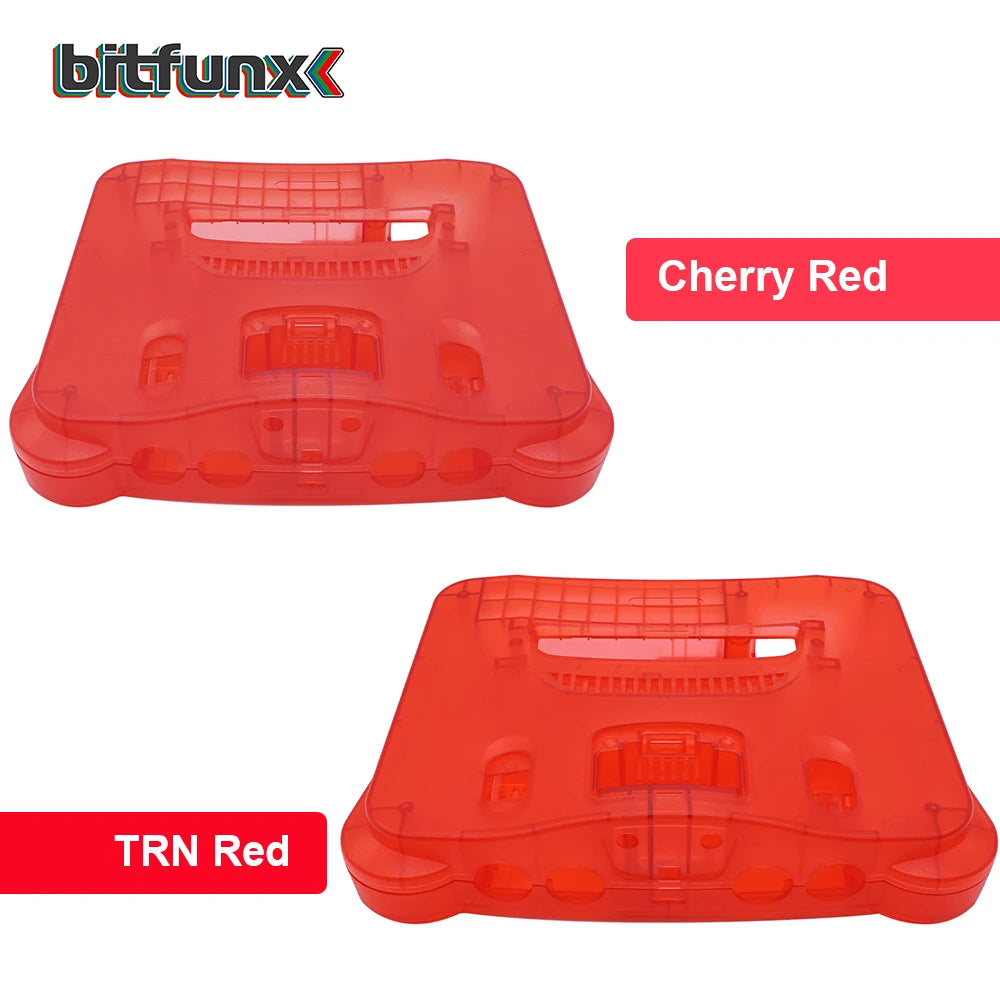Bitfunx Replacement Plastic Shell Translucent Case for N64 Nintendo 64 Replacement Case Transparent Boxes