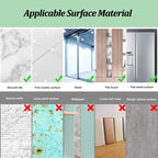 4/8/16Pcs Self-adhesive Acrylic Mirror Bathroom Shower Makeup Anti Fog Mirror Home DIY Decoration Tile Shaving Mirror Sticker